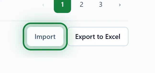 The Import button under the player list